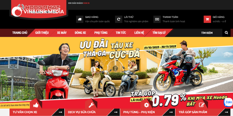 Website xe máy Hồng Phát